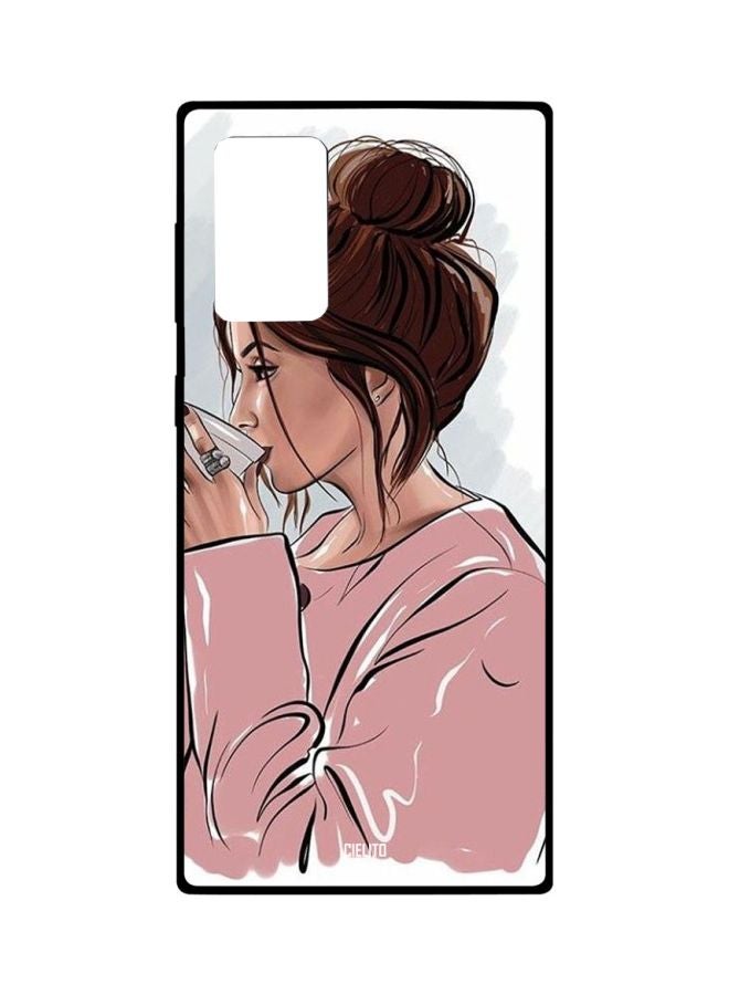 CIELITO Girl Printed Case Cover For Samsung Galaxy Note20 Ultra White/Pink/Brown - Image 1