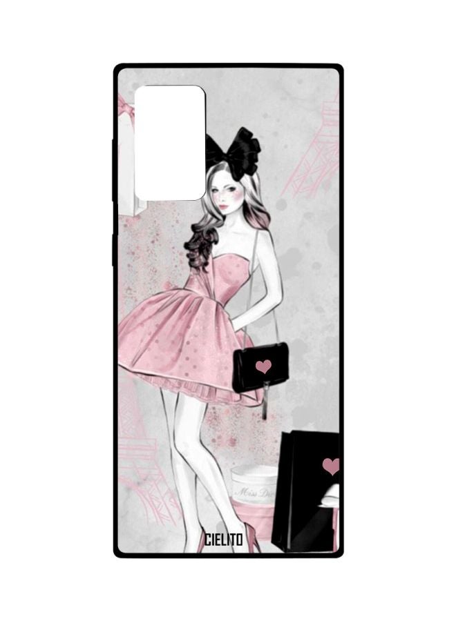 CIELITO Girl Printed Case Cover For Samsung Galaxy Note20 Ultra Black/Pink/Grey  - Image 1