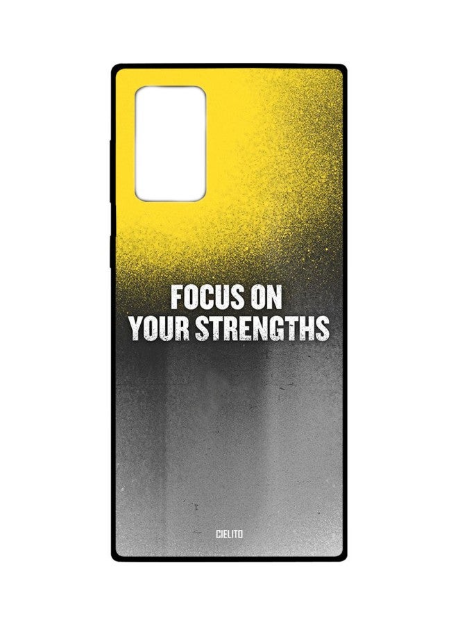 CIELITO Focus On Your Strengths Printed Case Cover For Samsung Galaxy Note20 Ultra Grey/Yellow/White - Image 1