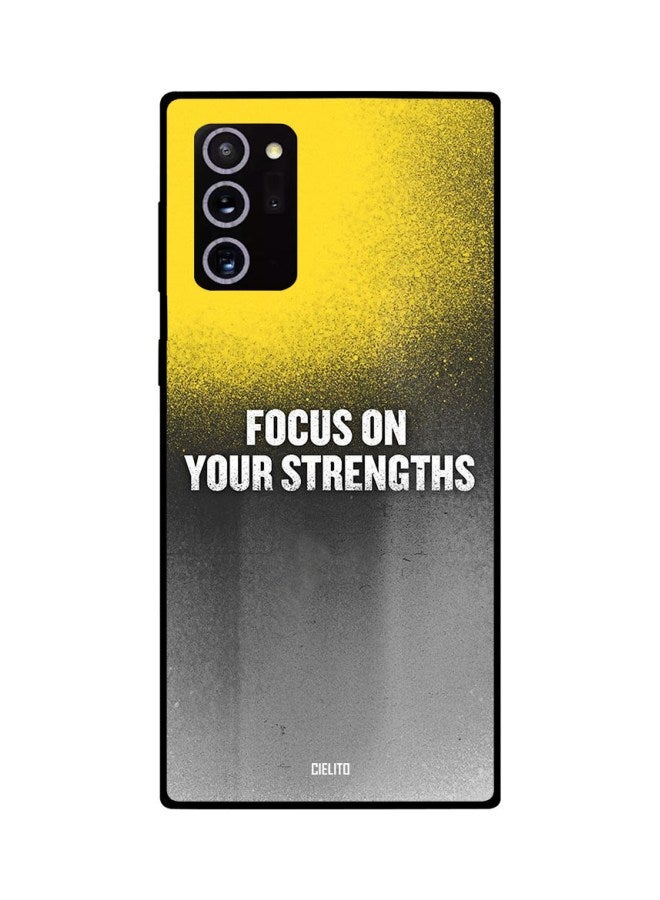 CIELITO Focus On Your Strengths Printed Case Cover For Samsung Galaxy Note20 Ultra Grey/Yellow/White - Image 2