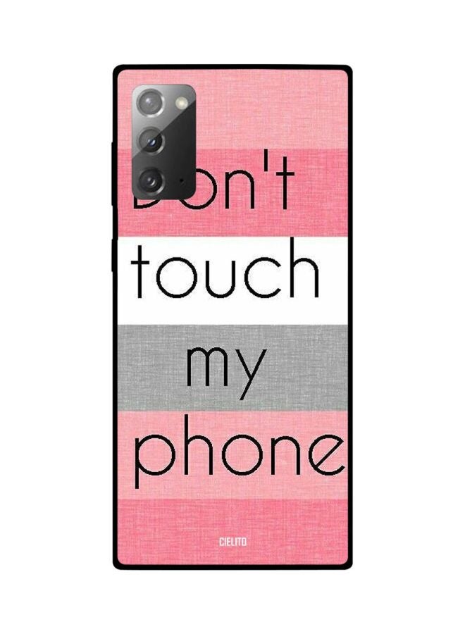 CIELITO Don't Touch My Phone Printed Case Cover For Samsung Galaxy Note20 Pink/Grey/White - Image 2