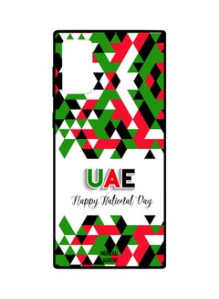 غطاء حماية بطبعة عبارة "UAE Happy National Day" لهاتف سامسونج جالاكسي نوت 20 أبيض/أحمر/أخضر - v1601188027/N40746946A_1