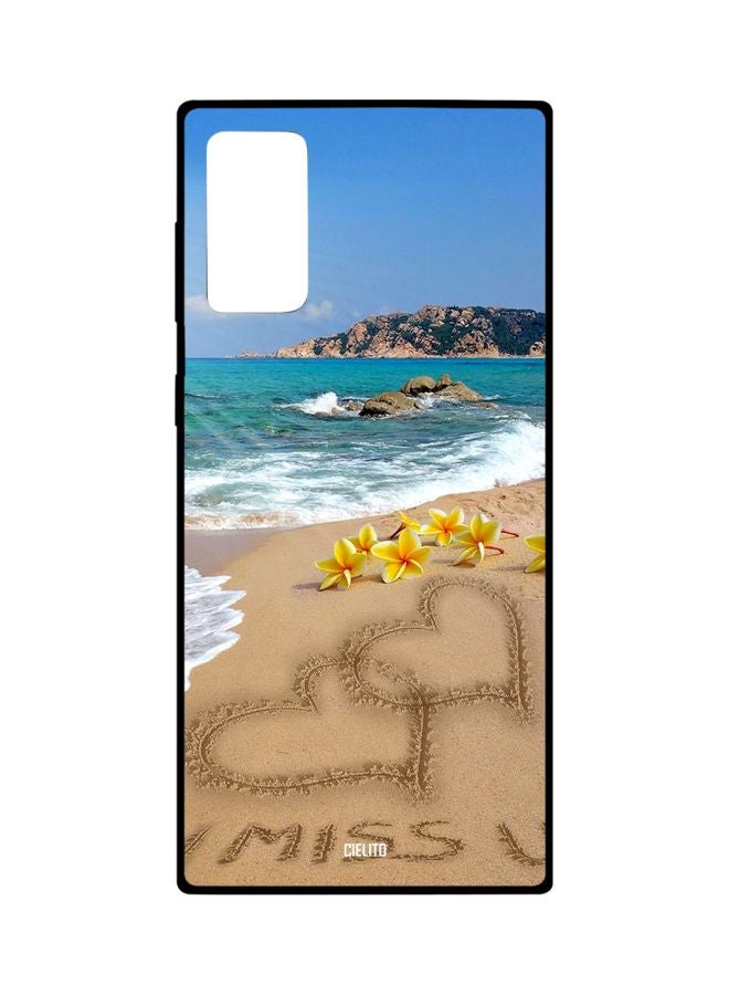 CIELITO I Miss You Printed Case Cover For Samsung Galaxy Note20 Brown/Blue/Yellow - Image 1