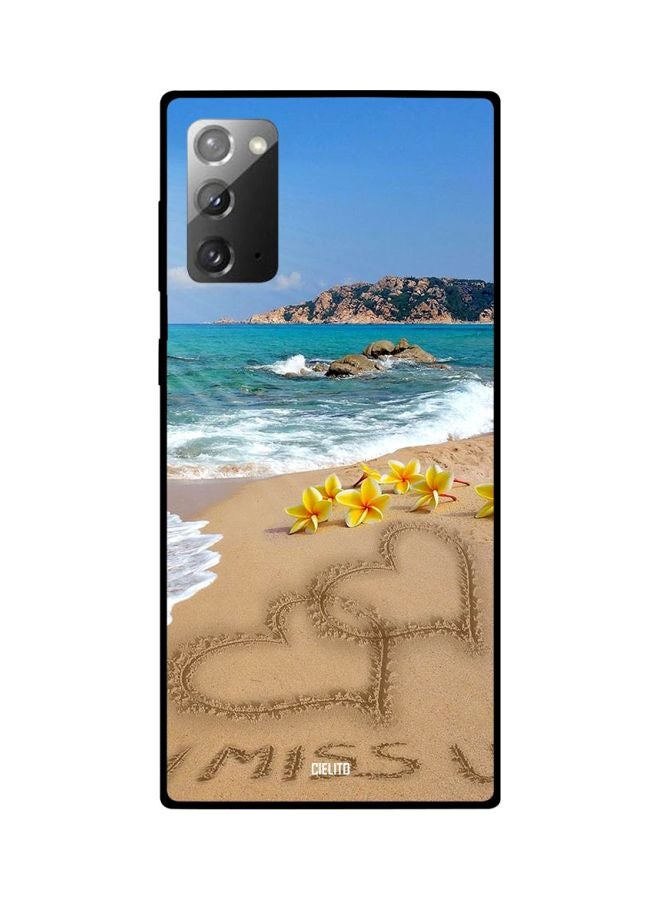 CIELITO I Miss You Printed Case Cover For Samsung Galaxy Note20 Brown/Blue/Yellow - Image 2