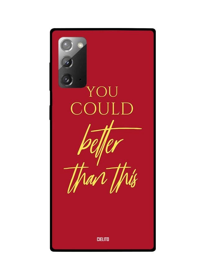 CIELITO You Could Better Than This Printed Case Cover For Samsung Galaxy Note20 Red/Yellow - Image 2