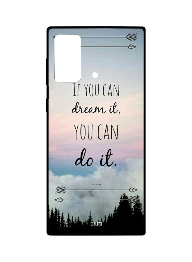 CIELITO If You Can Dream It, You Can Do It Printed Case Cover For Samsung Galaxy Note20 Grey/Pink/Blue - Image 1