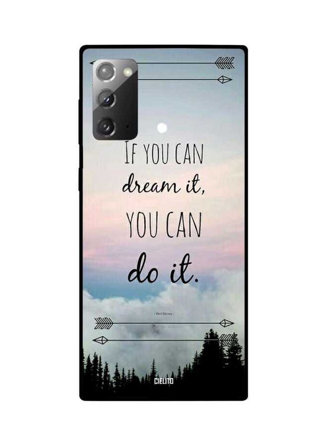 CIELITO If You Can Dream It, You Can Do It Printed Case Cover For Samsung Galaxy Note20 Grey/Pink/Blue - Image 2