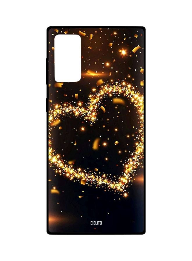 CIELITO Heart Printed Case Cover For Samsung Galaxy Note20 Black/Yellow/Orange - Image 1