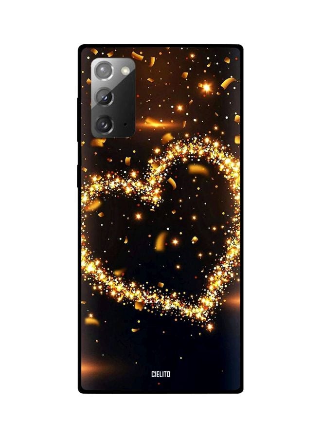 CIELITO Heart Printed Case Cover For Samsung Galaxy Note20 Black/Yellow/Orange - Image 2