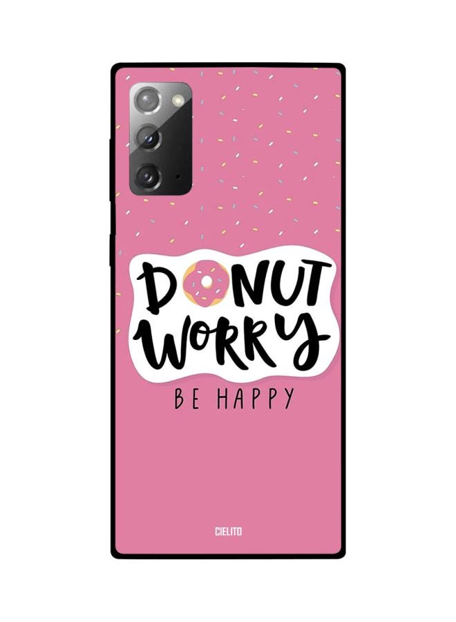 CIELITO Donut Worry Printed Case Cover For Samsung Galaxy Note20 Pink/White/Black - Image 2