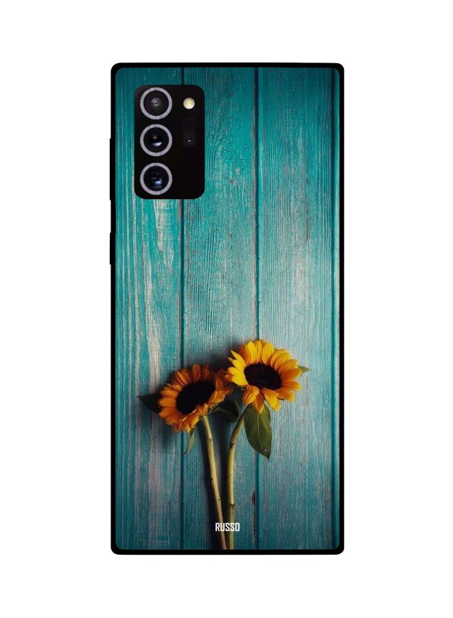 RUSSO Floral Printed Case Cover For Samsung Galaxy Note20 Ultra Blue/Green/Yellow  - Image 2
