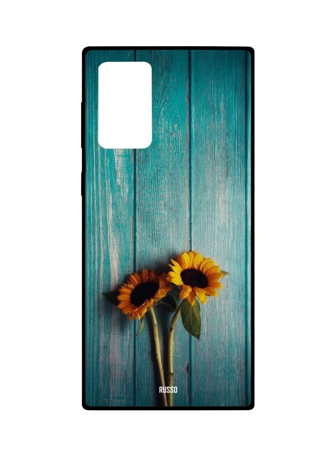 RUSSO Floral Printed Case Cover For Samsung Galaxy Note20 Ultra Blue/Green/Yellow  - Image 1