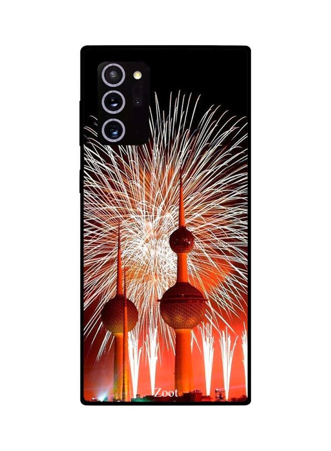 Zoot Fireworks Printed Case Cover For Samsung Galaxy Note20 Ultra Black/White/Orange - Image 2