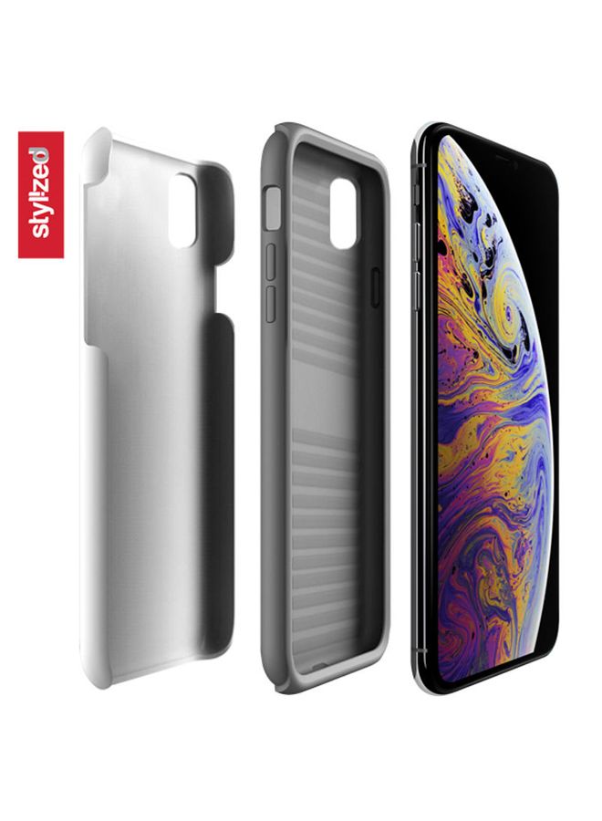Case Tough Pro Series Dual Layer hybrid PC + TPU Customized Mobile Cover Shield with inner TPU protection in Matte Finish Print [Designed for Apple iPhone XS Max] - Habeebi Multi Color