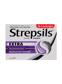 Strepsils Extra Blackcurrant Lozenges 36'S 