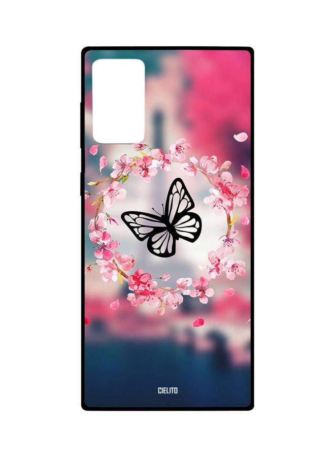CIELITO Butterfly Printed Case Cover For Samsung Galaxy Note20 Pink/Blue/Black - Image 1