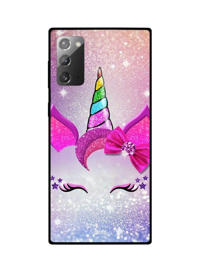 CIELITO Unicorn Printed Case Cover For Samsung Galaxy Note20 Pink/Blue/White - Image 2