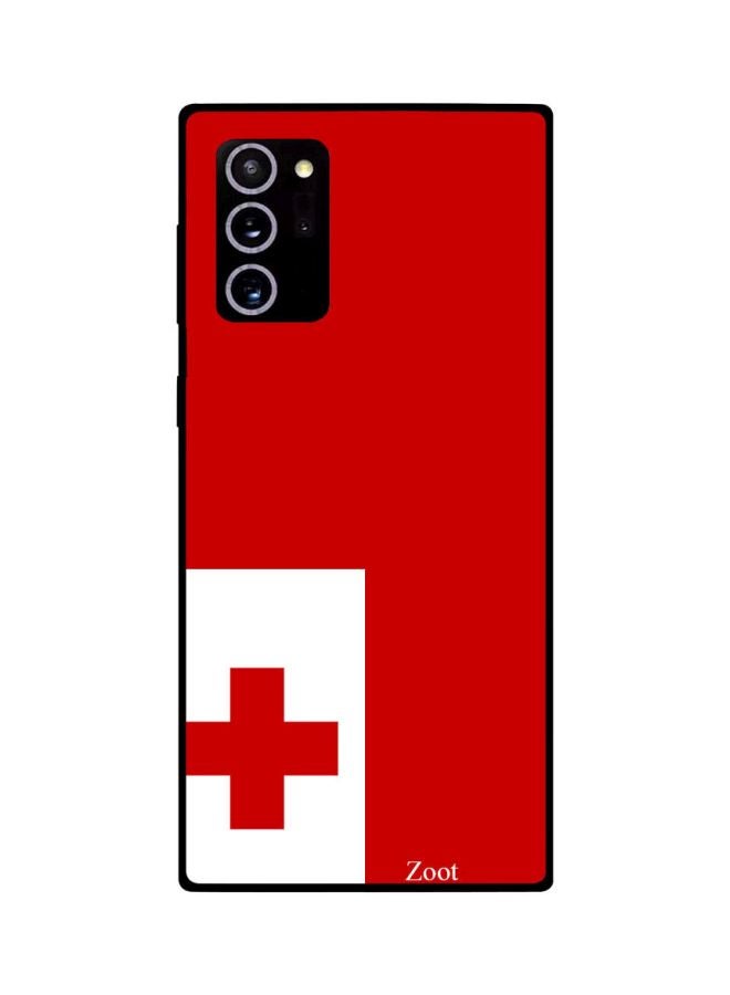 Zoot Switzerland Flag Printed Case Cover For Samsung Galaxy Note20 Ultra Red/White - Image 2