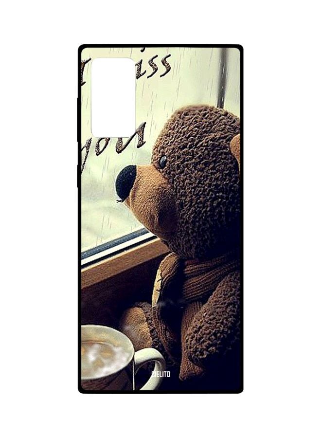 CIELITO Teddy Bear Printed Case Cover For Samsung Galaxy Note20 Brown/White/Beige - Image 1