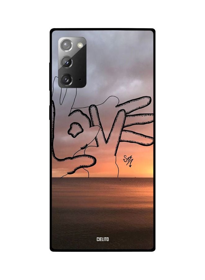 CIELITO Love Printed Case Cover For Samsung Galaxy Note20 Grey/Pink/Black - Image 2