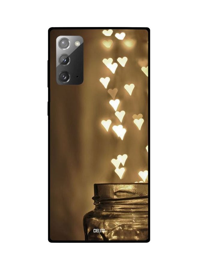 CIELITO Heart Printed Case Cover For Samsung Galaxy Note20 Beige/Brown/Black - Image 2