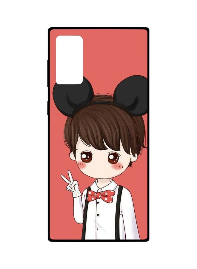 CIELITO Anime Girl Printed Case Cover For Samsung Galaxy Note20 Red/Beige/Brown - Image 1