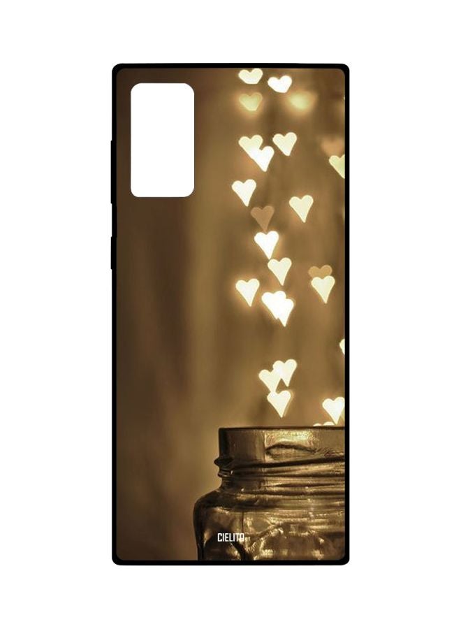 CIELITO Heart Printed Case Cover For Samsung Galaxy Note20 Beige/Brown/Black - Image 1