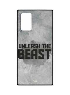Unleash The Beast Printed Snap Case Cover For Samsung Galaxy Note20 Ultra Grey/Black