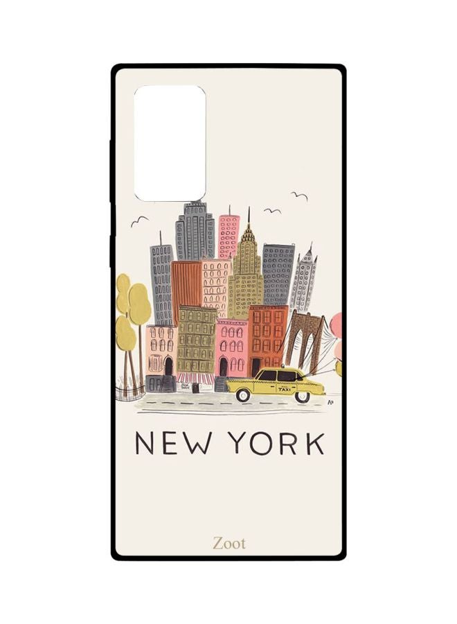 Zoot New York Printed Case Cover For Samsung Galaxy Note20 Ultra Beige/Brown/Pink - Image 1