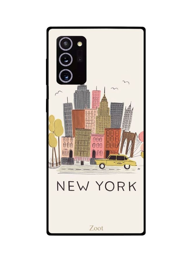 Zoot New York Printed Case Cover For Samsung Galaxy Note20 Ultra Beige/Brown/Pink - Image 2
