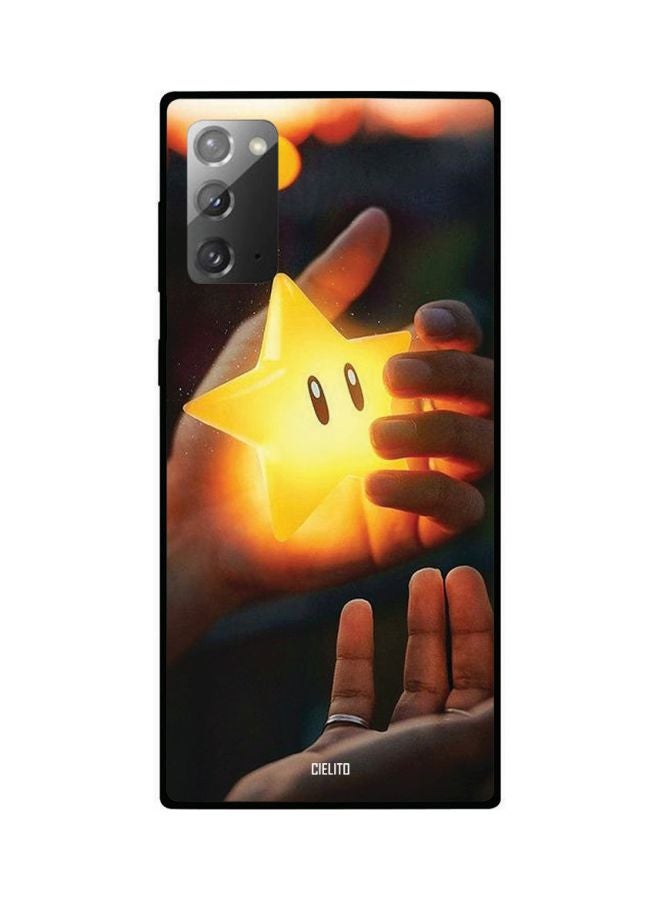 CIELITO Star In Hand Printed Case Cover For Samsung Galaxy Note20 Black/Yellow/Beige - Image 2