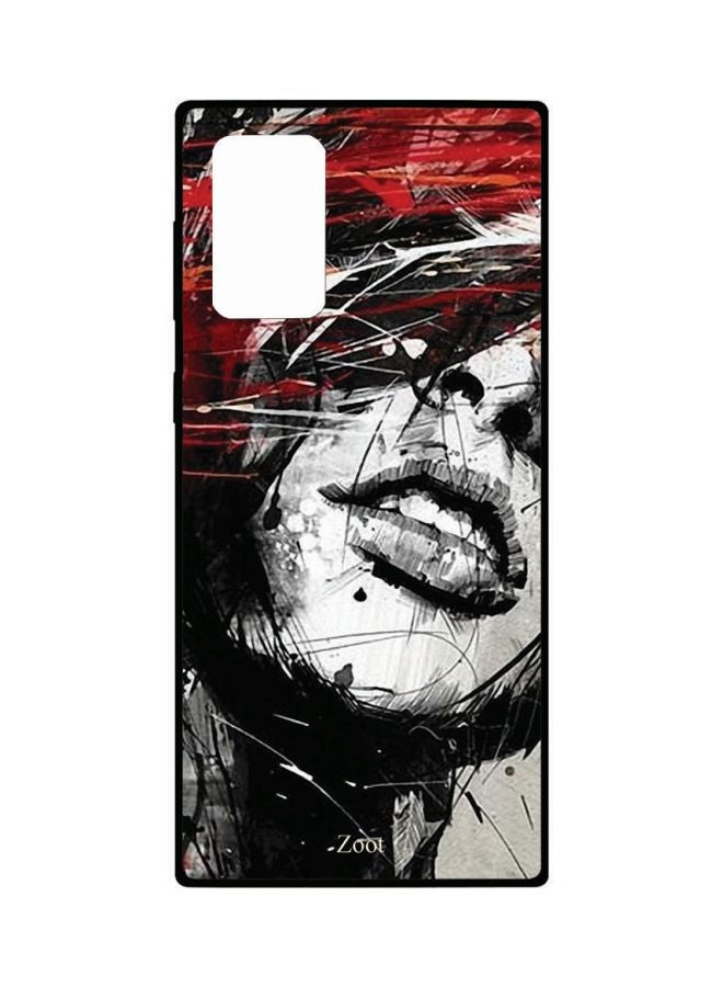 Zoot Girl Abstract Painting Printed Case Cover For Samsung Galaxy Note20 Ultra Grey/Red/Black - Image 1