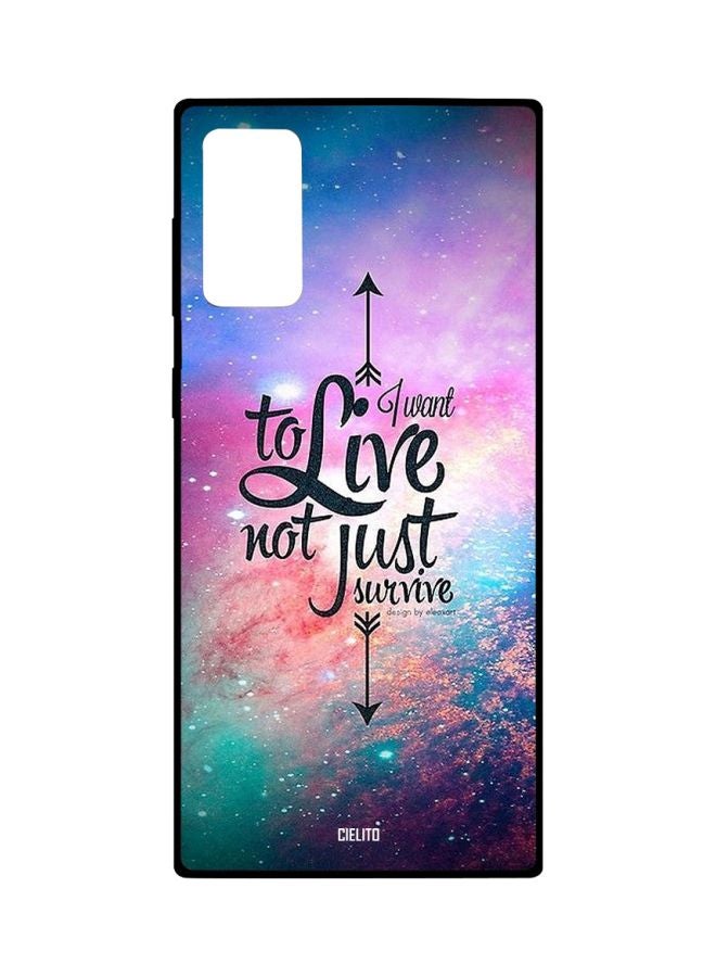 سيليتو غطاء حماية بنمط مطبوع بعبارة لهاتف سامسونج جالاكسي نوت 20 وردي/ أسود/ أخضر - Image 1