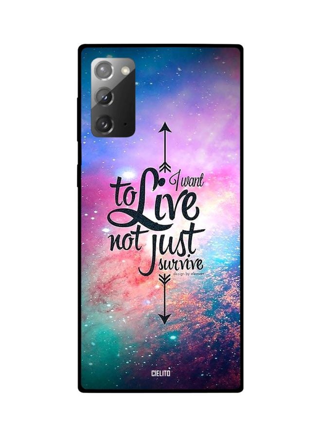 سيليتو غطاء حماية بنمط مطبوع بعبارة لهاتف سامسونج جالاكسي نوت 20 وردي/ أسود/ أخضر - Image 2