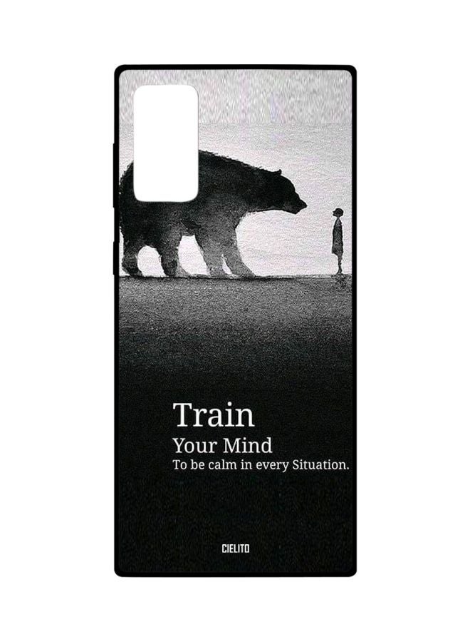 CIELITO Quote Printed Case Cover For Samsung Galaxy Note20 Black/White/Grey  - Image 1