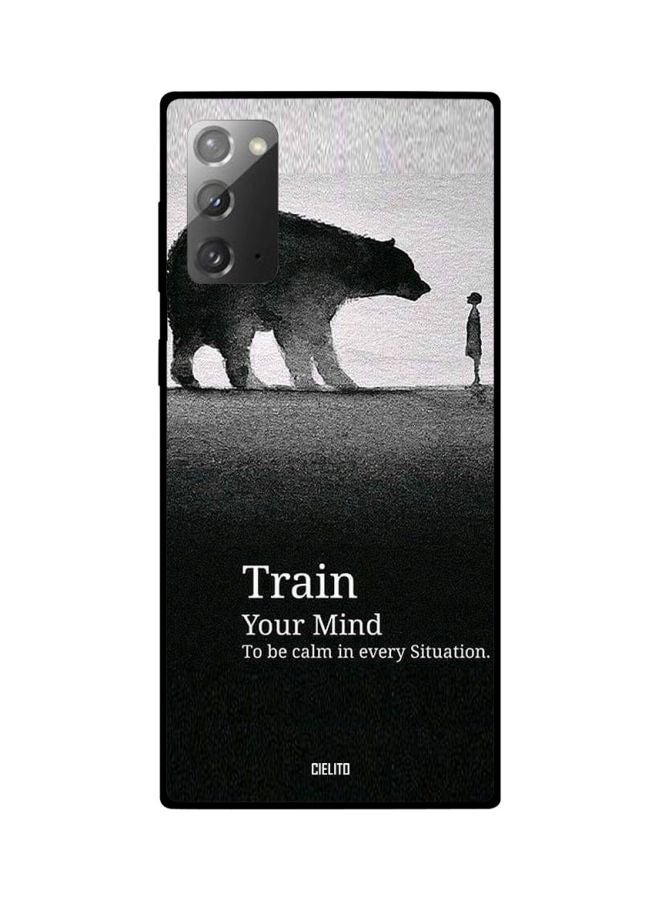 CIELITO Quote Printed Case Cover For Samsung Galaxy Note20 Black/White/Grey  - Image 2
