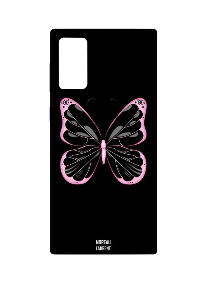 Moreau Laurent Butterfly Printed Case Cover For Samsung Galaxy Note20 Black/Pink/Grey - Image 1