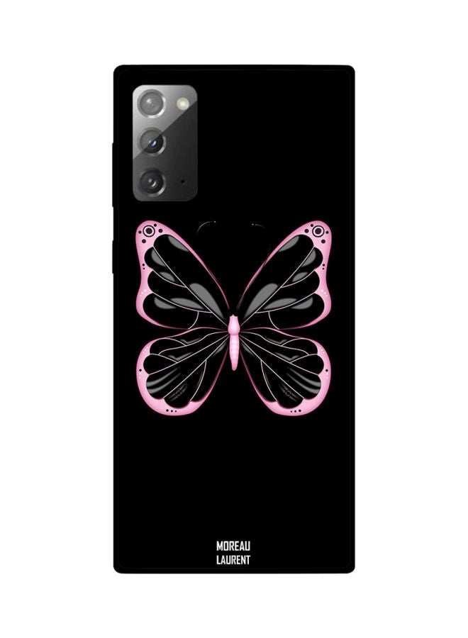 Moreau Laurent Butterfly Printed Case Cover For Samsung Galaxy Note20 Black/Pink/Grey - Image 2