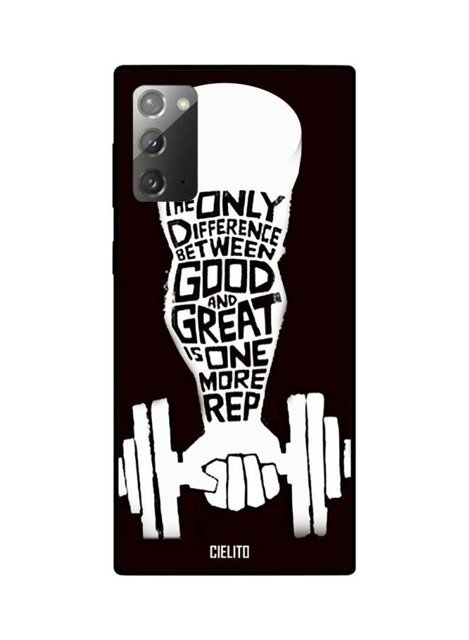 CIELITO Quote Printed Protective Case Cover For Samsung Galaxy Note20 Black/White - Image 2