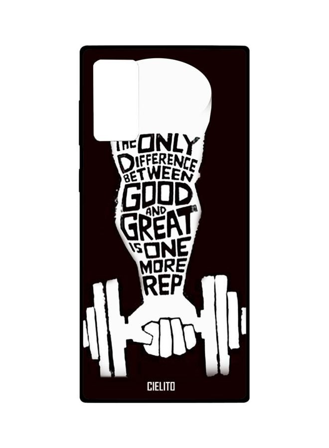 CIELITO Quote Printed Protective Case Cover For Samsung Galaxy Note20 Black/White - Image 1