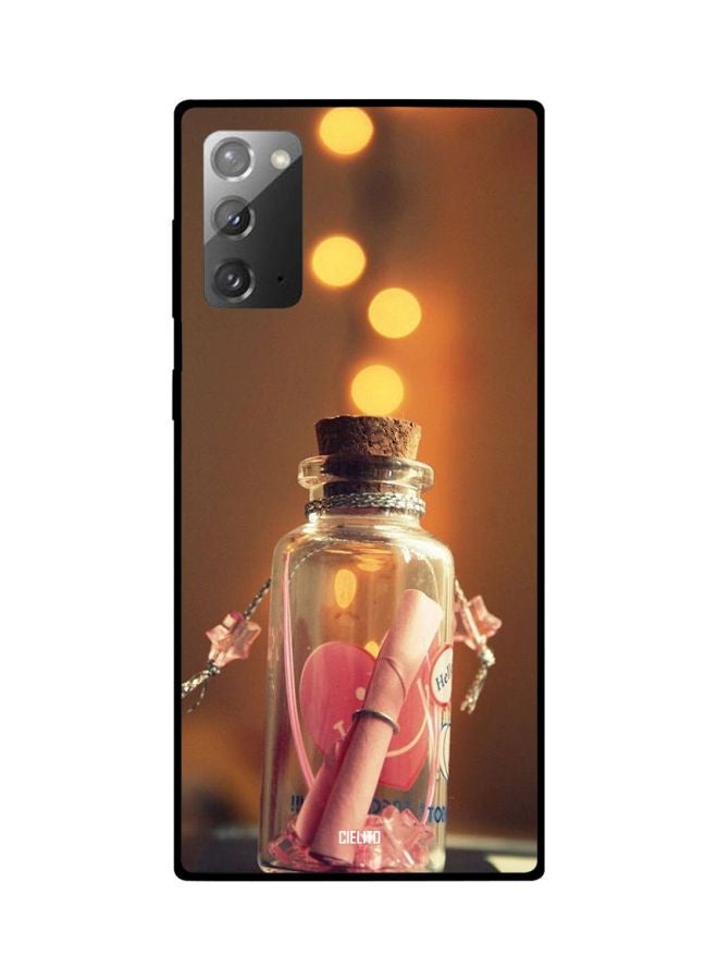 CIELITO Bottle Printed Snap Case Cover For Samsung Galaxy Note20 Brown/Pink/Yellow  - Image 2