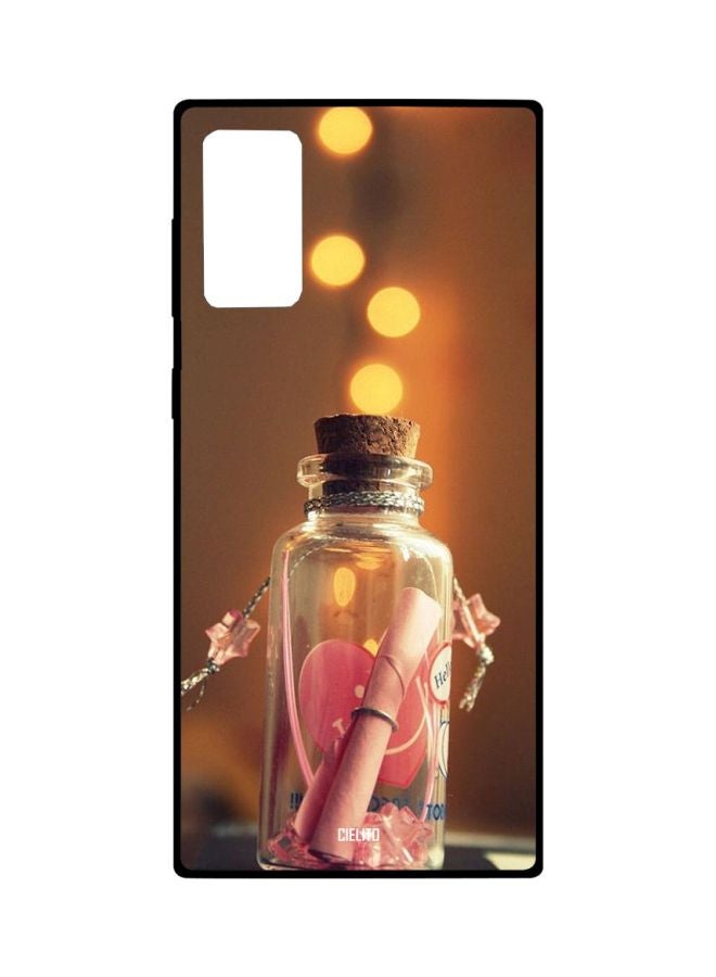 CIELITO Bottle Printed Snap Case Cover For Samsung Galaxy Note20 Brown/Pink/Yellow  - Image 1