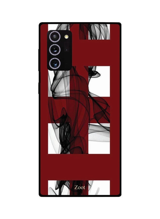 Zoot Abstract Printed Case Cover For Samsung Galaxy Note20 Ultra Red/White/Black - Image 2