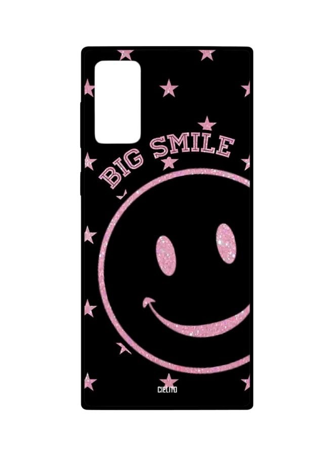CIELITO Big Smile Printed Case Cover For Samsung Galaxy Note20 Black/Pink - Image 1