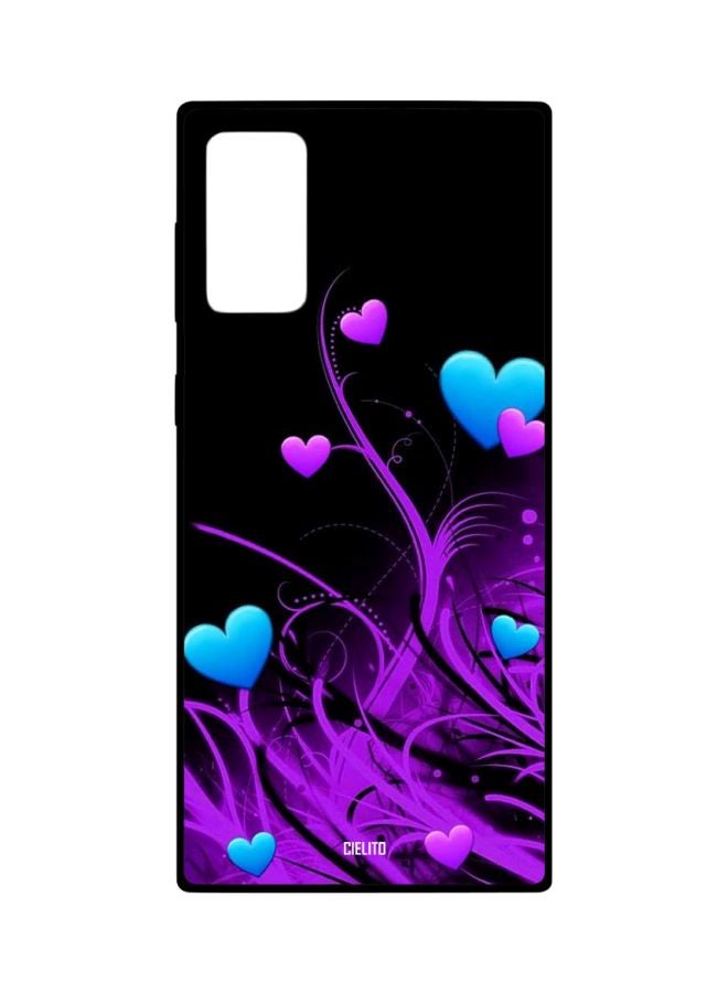 CIELITO Heart Printed Case Cover For Samsung Galaxy Note 20 Purple/Black/Blue - Image 1