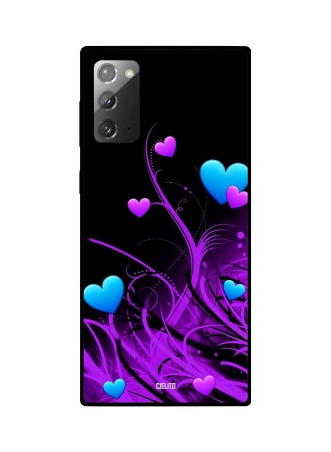 CIELITO Heart Printed Case Cover For Samsung Galaxy Note 20 Purple/Black/Blue - Image 2