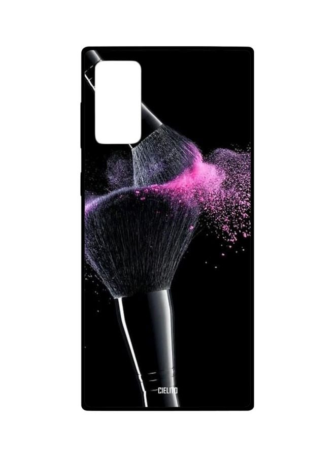 CIELITO Make Up Brush Printed Snap Case Cover For Samsung Galaxy Note20 Black/Pink - Image 1