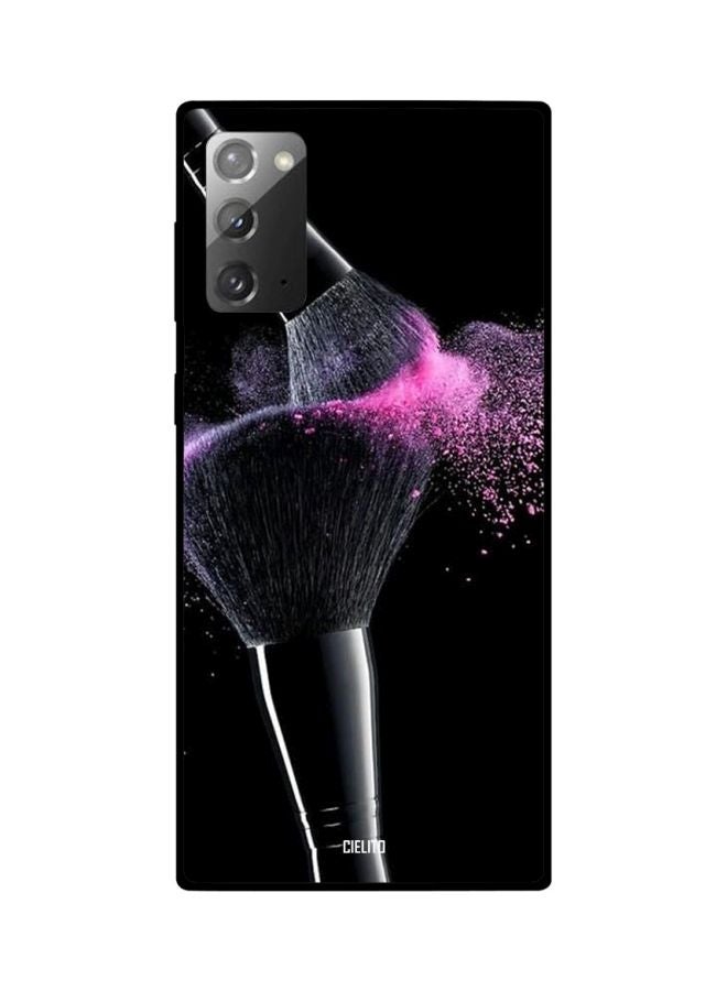 CIELITO Make Up Brush Printed Snap Case Cover For Samsung Galaxy Note20 Black/Pink - Image 2