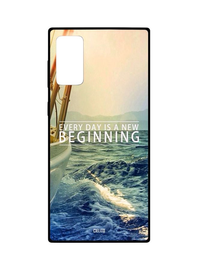 CIELITO Every Day Is A Beginning Printed Case Cover For Samsung Galaxy Note20 Blue/White/Pink - Image 1