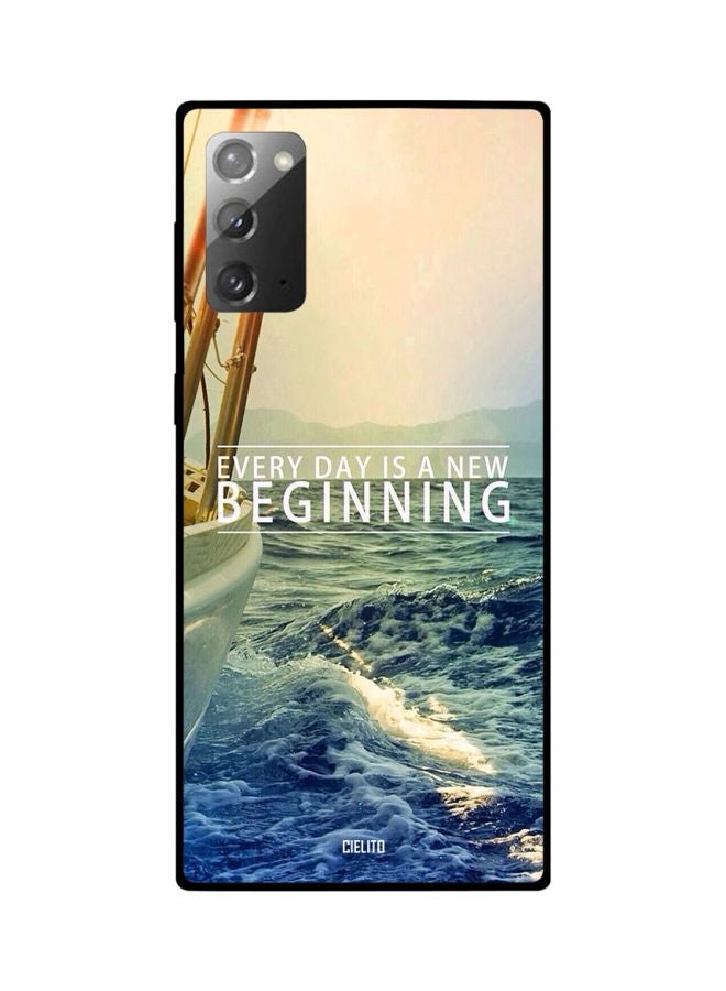 CIELITO Every Day Is A Beginning Printed Case Cover For Samsung Galaxy Note20 Blue/White/Pink - Image 2